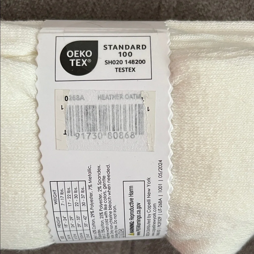 Capelli of New York Beige Cotton Tights